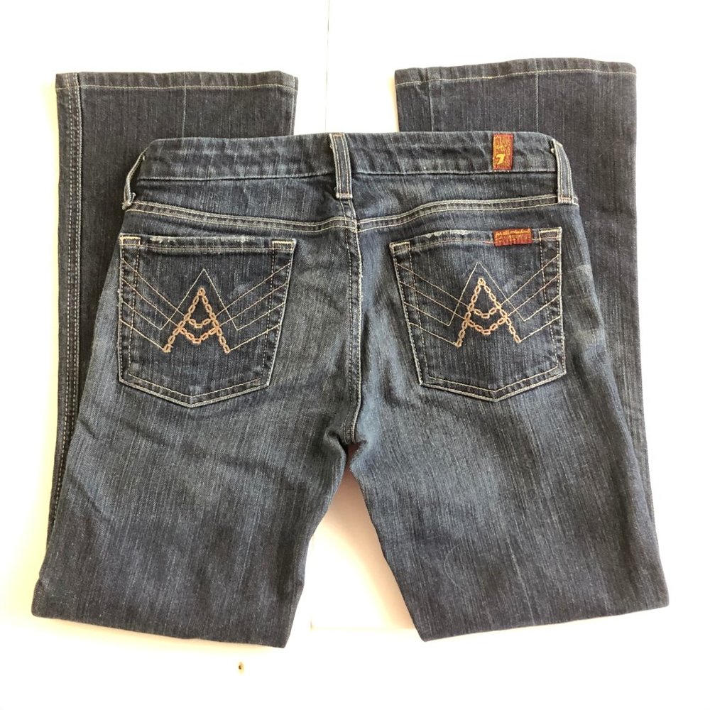 7 for all mankind A Pocket Low Rise Boot Cut 27 - Picture 3 of 5
